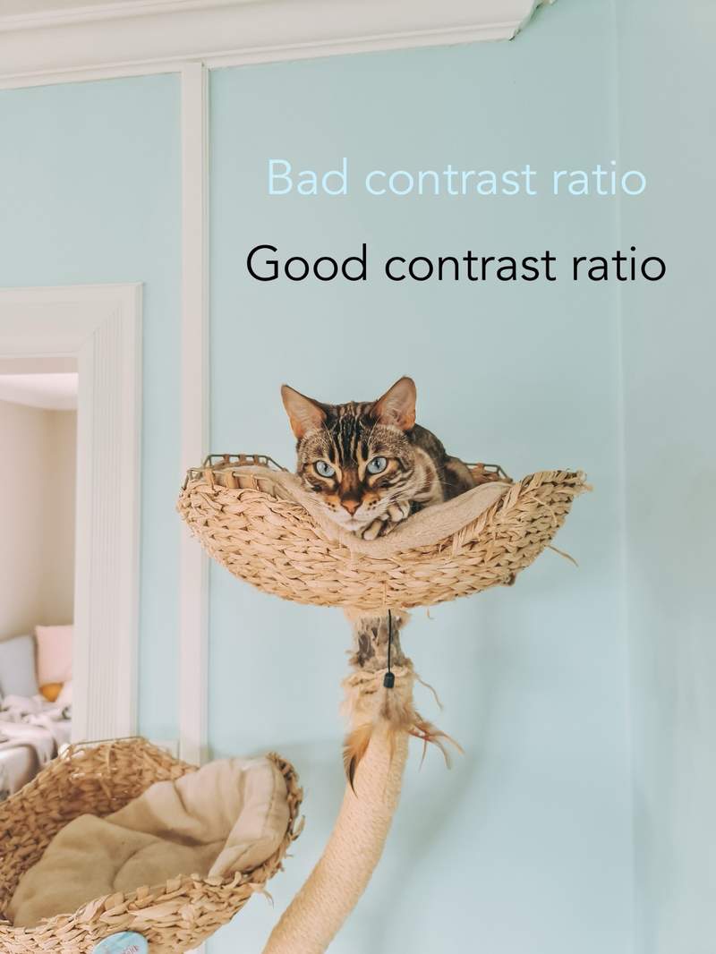 Good and bad contrast on image