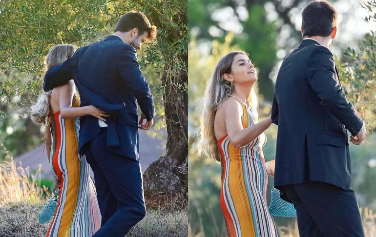 Gerard Piqué Y Clara Chía Martí Pareja Llega De La Mano A íntima Boda Fotos 