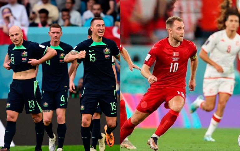 Qatar 2022: Australia y Dinamarca se enfrentan este miércoles por su pase a octavos de final del Mundial