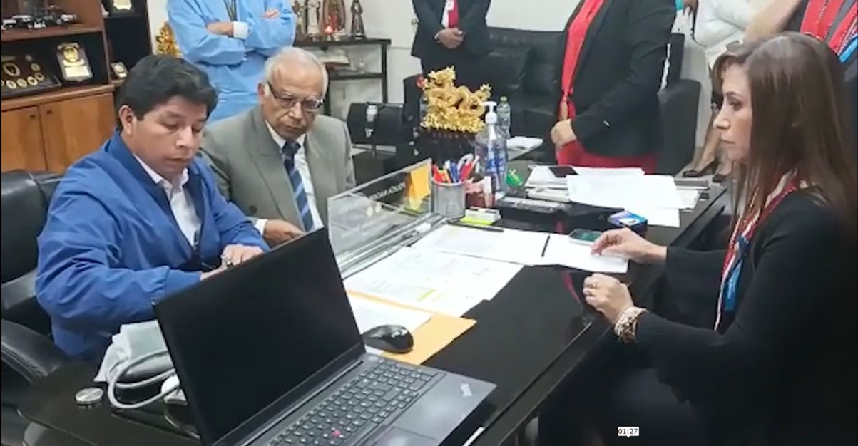 Pedro Castillo fue detenido por el delito de rebelión tras asestar golpe de Estado