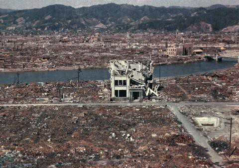 Desolation in Hiroshima after the atomic bomb.