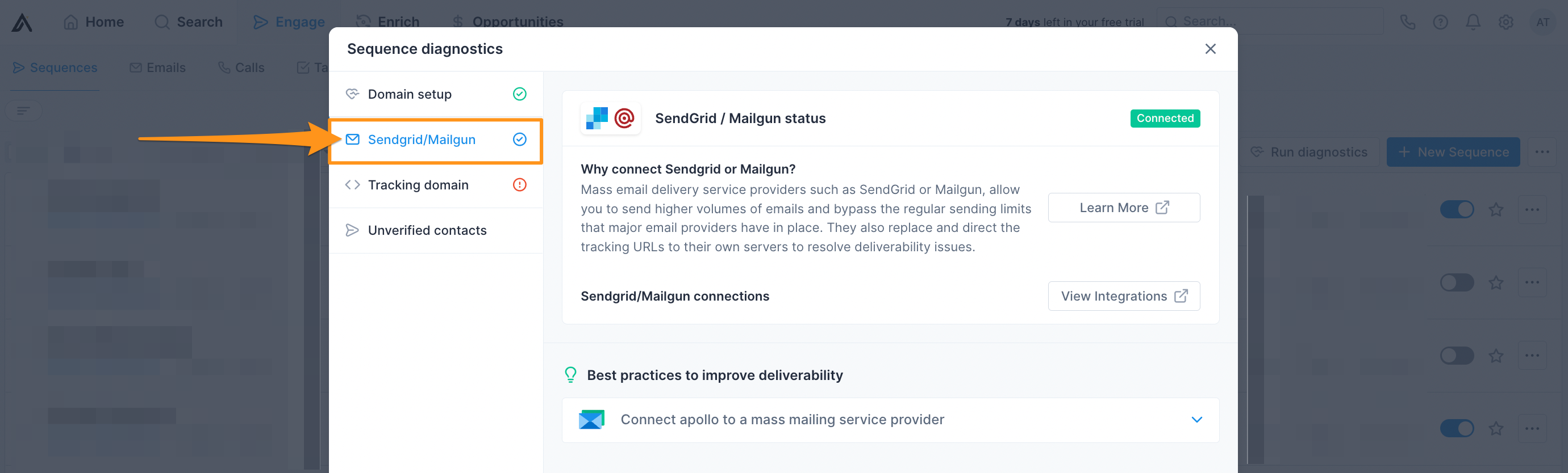 SendGrid/Mailgun in Sequence Diagnostics