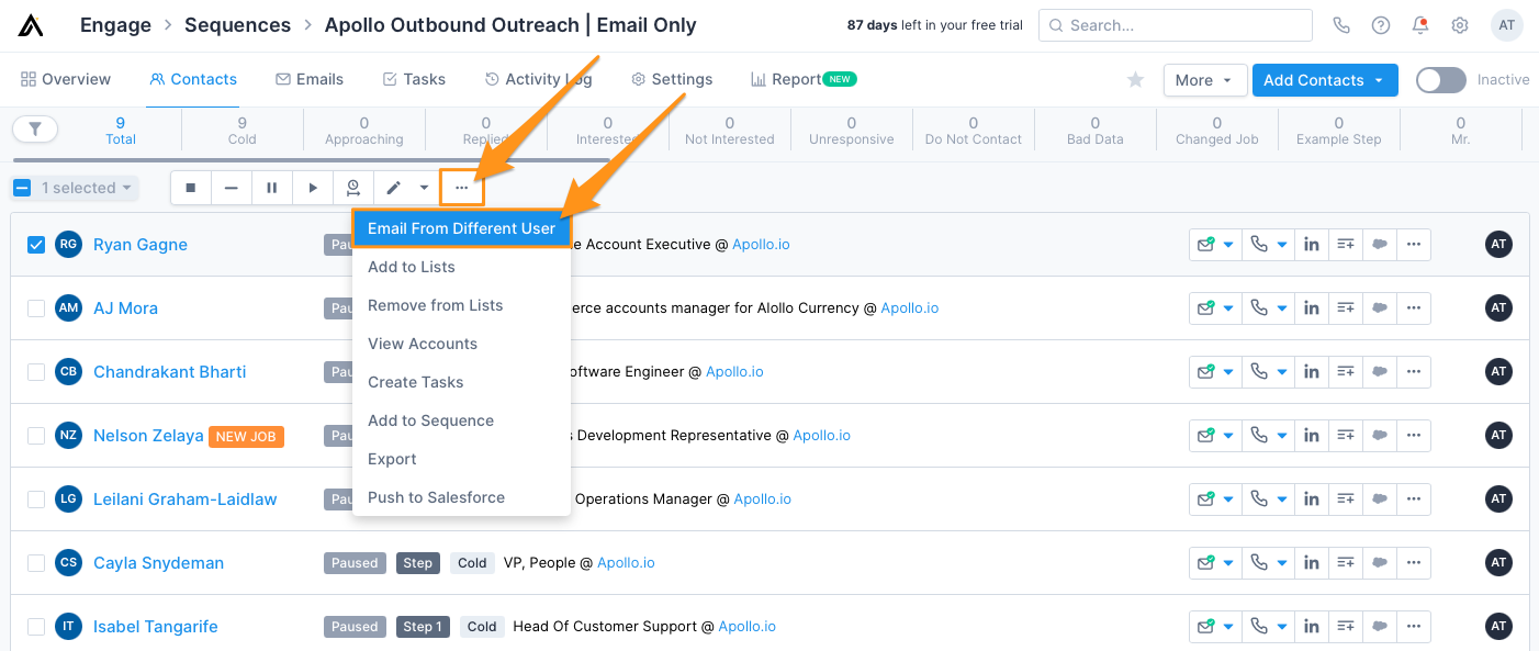 Create and Edit Sequence Sending Schedules – Apollo.io