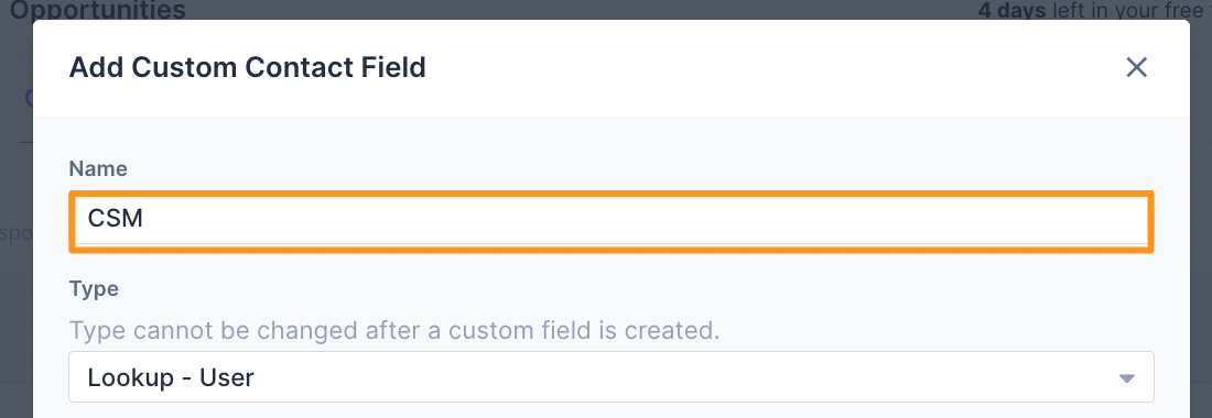 Create a custom contact modal