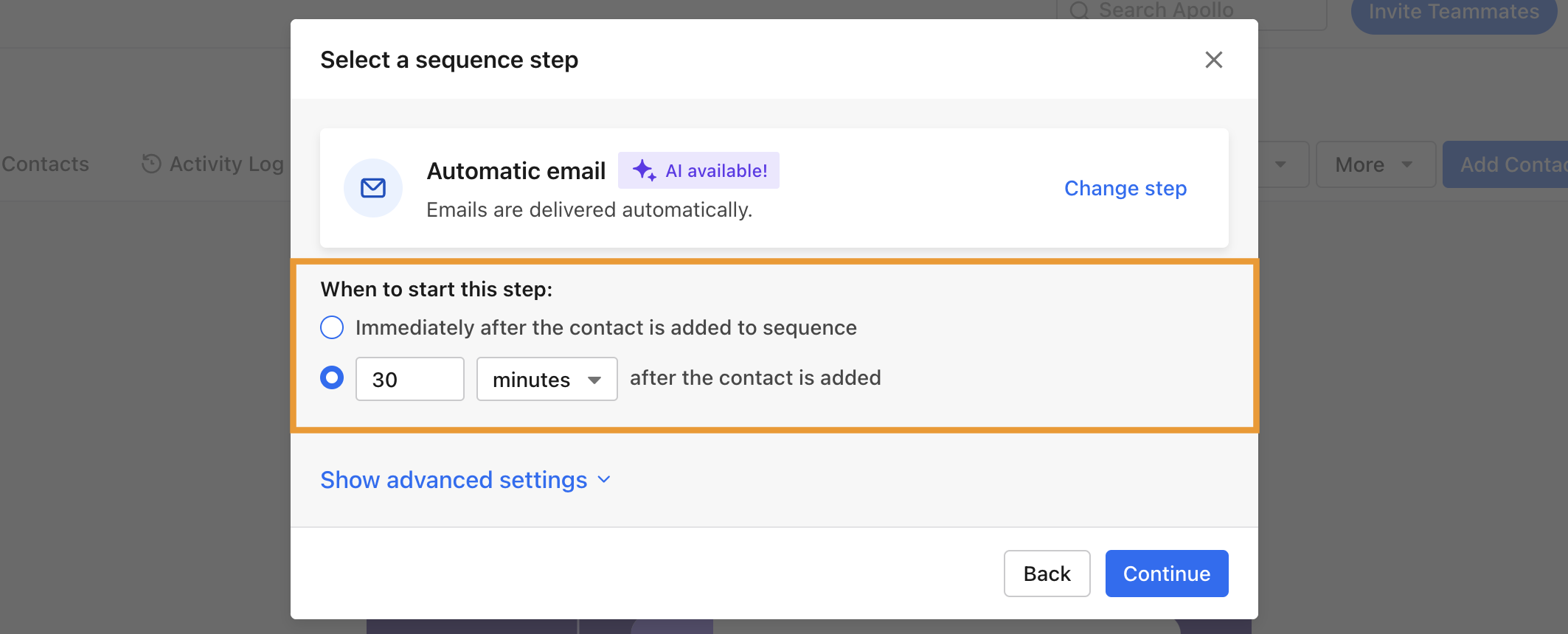 Create and Edit Sequence Sending Schedules – Apollo.io