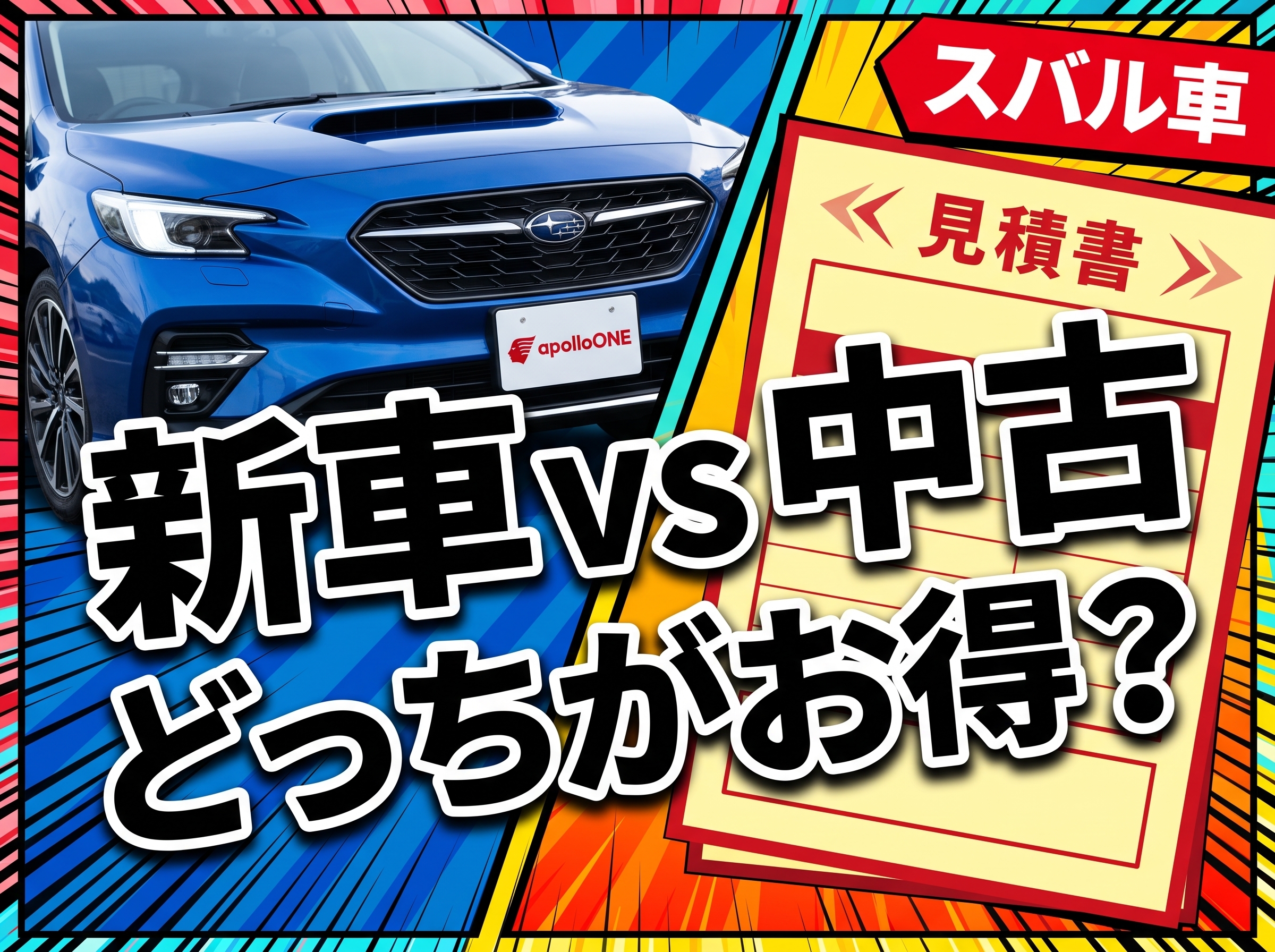 新車 vs 中古 スバルどっちがお得？