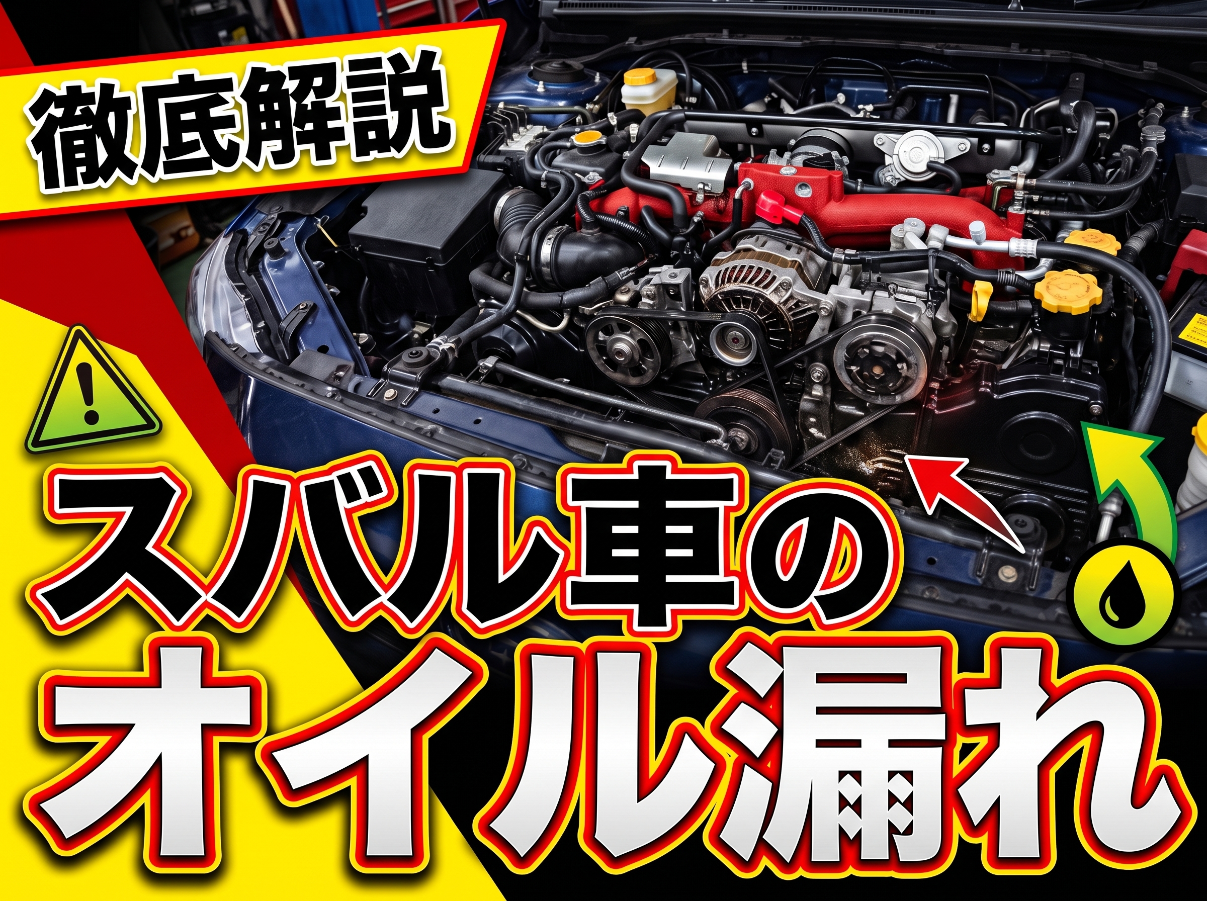 スバル車のオイル漏れ 原因と対策・中古注意点