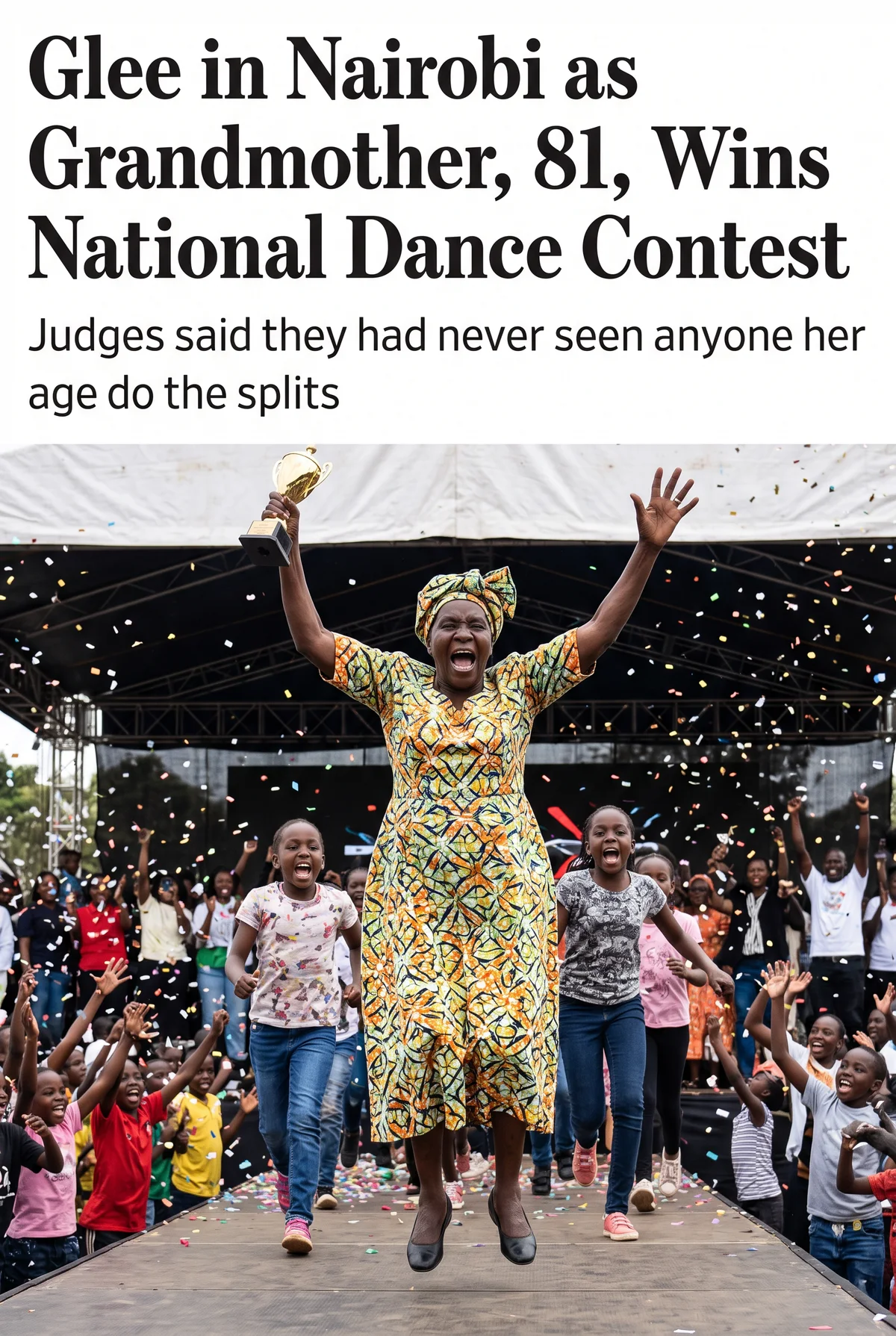 Glee in Nairobi as Grandmother, 81, Wins National Dance Contest