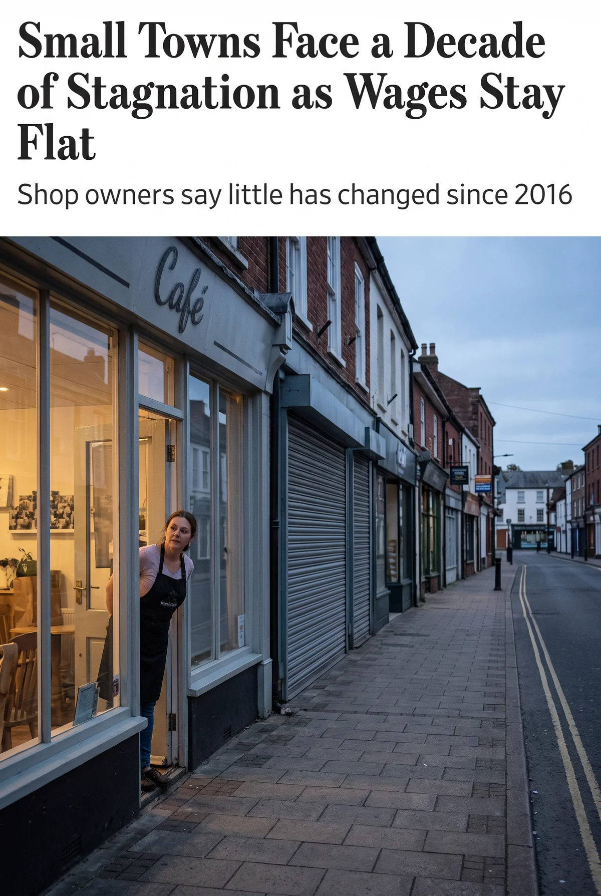 Small Towns Face a Decade of Stagnation as Wages Stay Flat