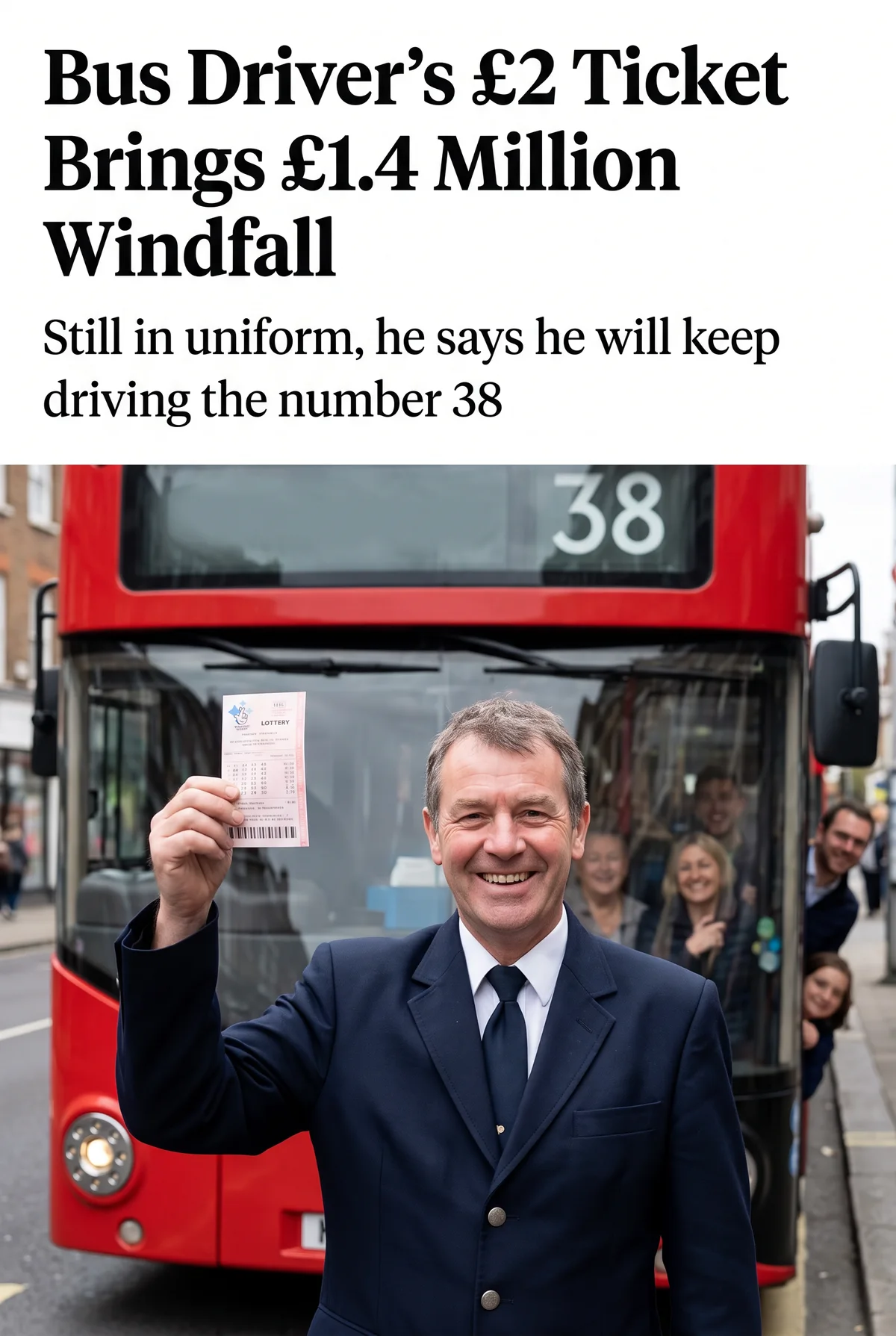 Bus Driver's £2 Ticket Brings £1.4 Million Windfall