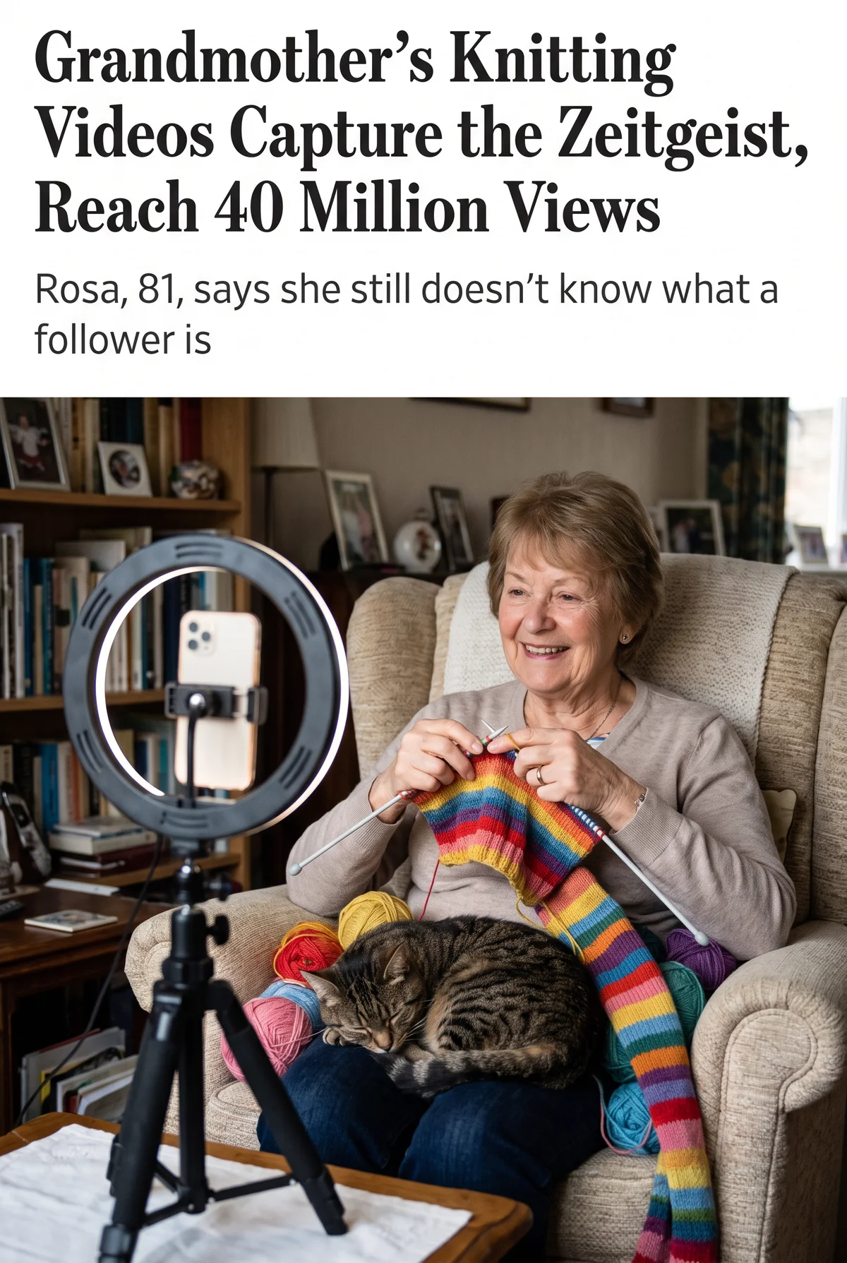Grandmother's Knitting Videos Capture the Zeitgeist, Reach 40 Million Views