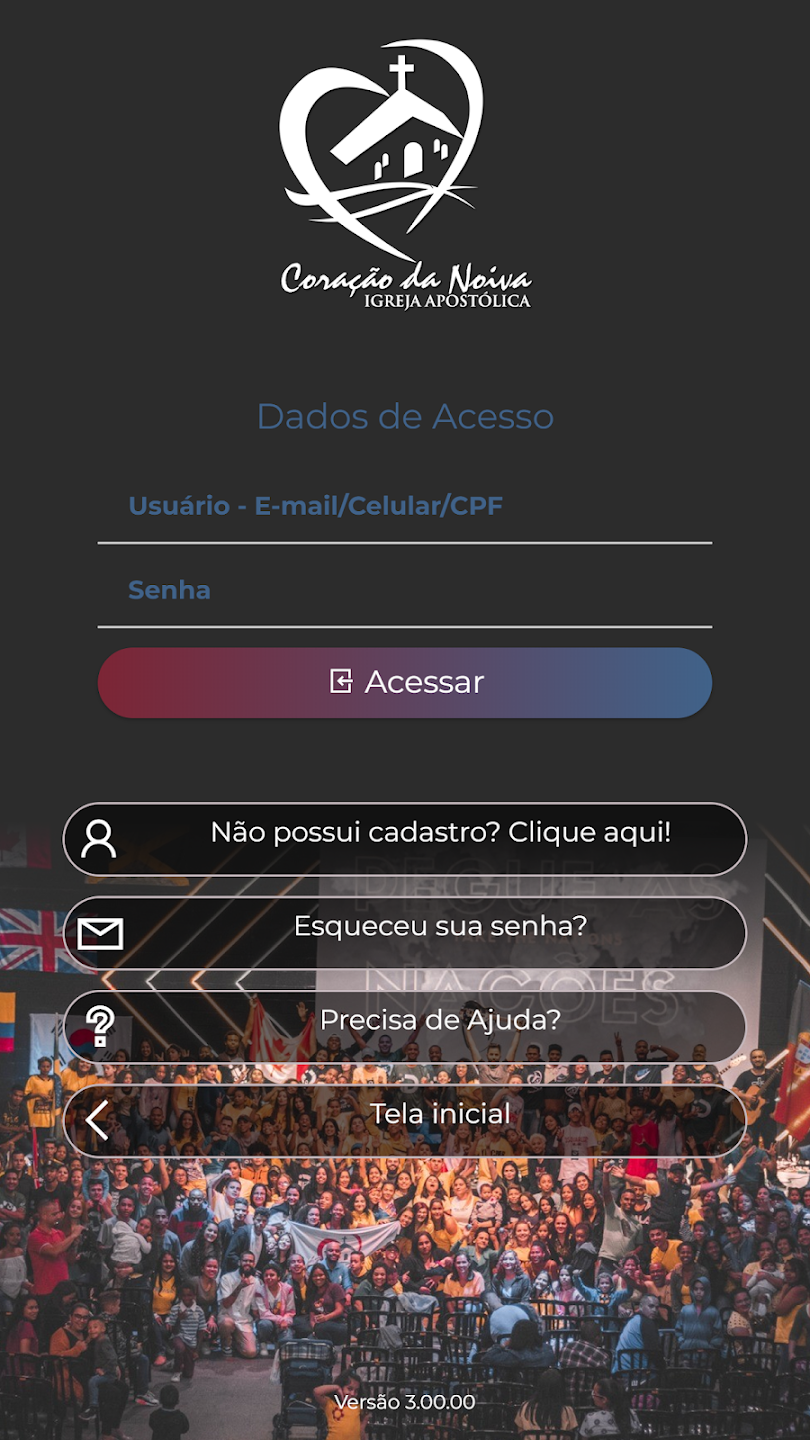 App da IACN em um celular