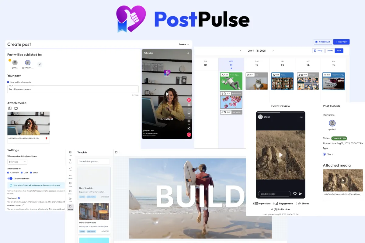 PostPulse - Main product screenshot