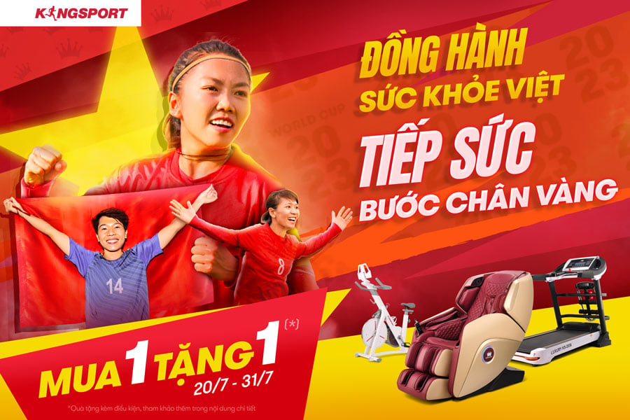 Đồng hành sức khỏe Việt - KingSport áp dụng chương trình Mua 1 tặng 1