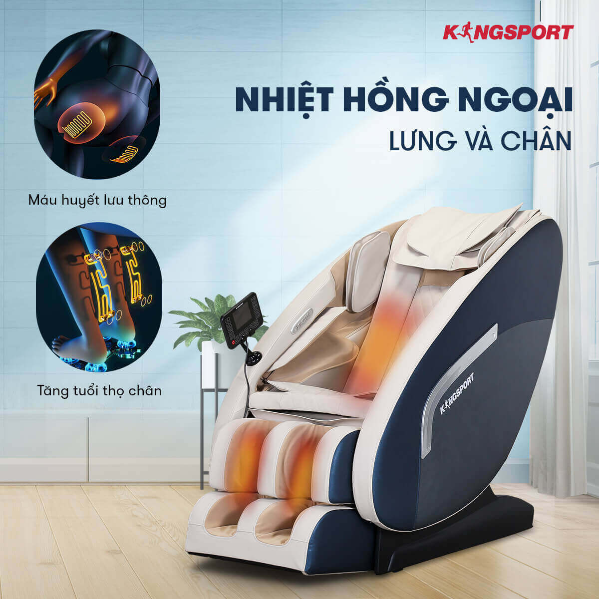 tác dụng của nhiệt hồng ngoại trên ghế massage