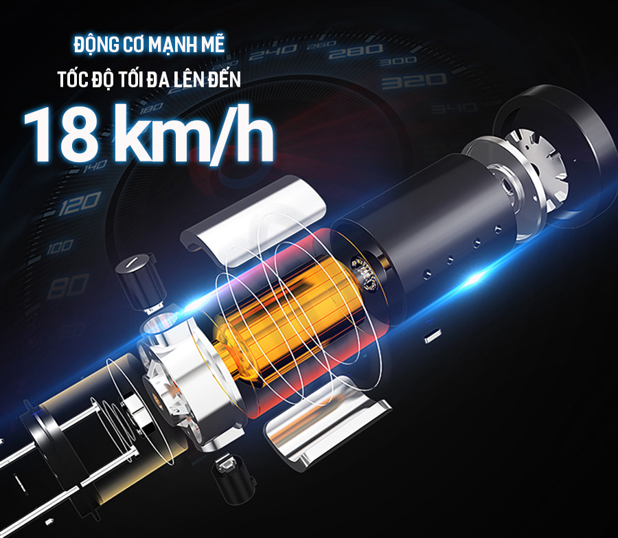 Máy chạy bộ với vận tốc cáo 18km/h