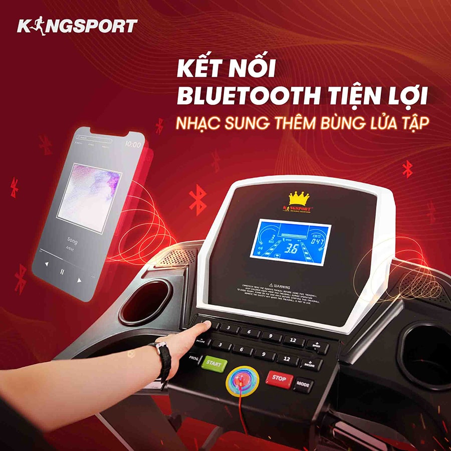 Bluetooth nghe nhạc tập luyện hăng hái