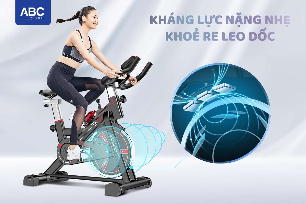 Xe đạp tập với bánh đà 6kg