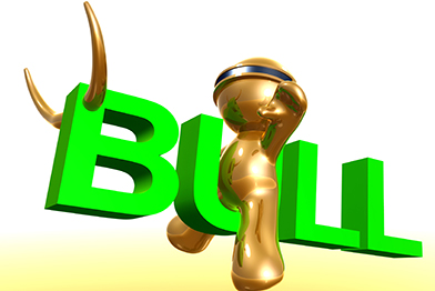 Businessman-icon-with-bull-market-sign