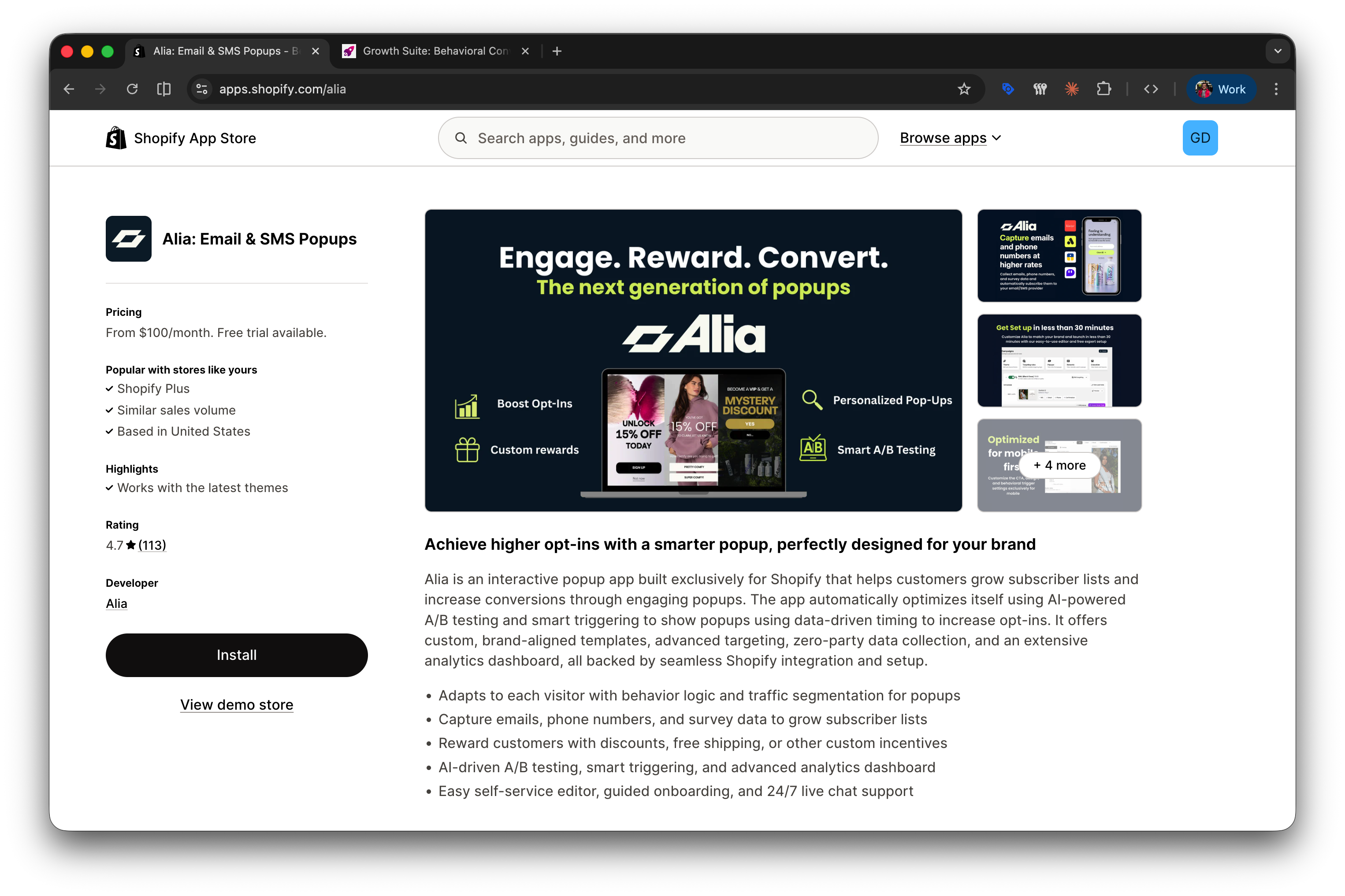 Best Shopify Discount Apps - Alia Popup App