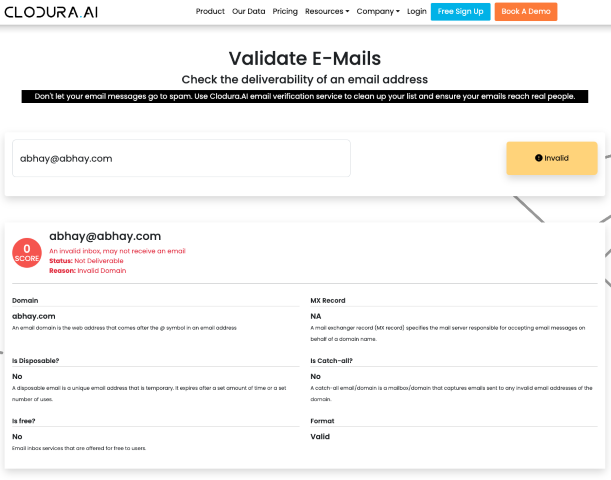 Email-validation-not-correct