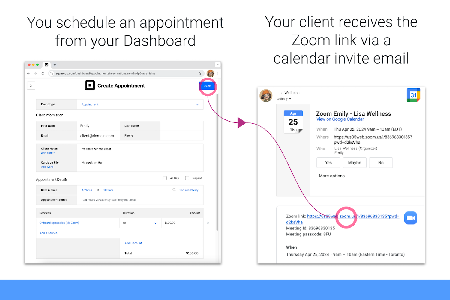 Zoom for Square Appointments — Virtual Appointment