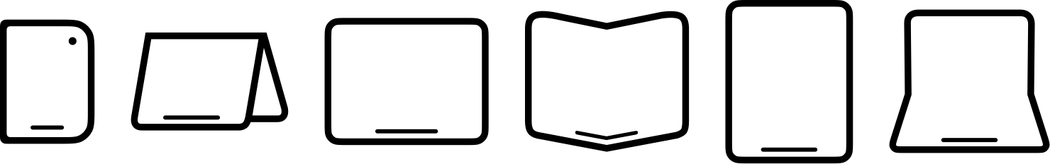 iPhone Duo의 여섯 가지 포즈