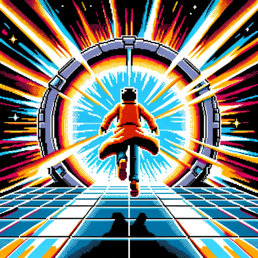 8-Bit Time Travellers, a text adventure game logo