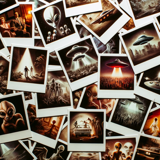 Polaroids of Aliens, a text adventure game logo