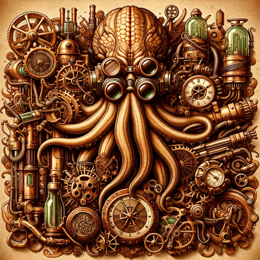 Steampunk Cthulhu, a text adventure game logo