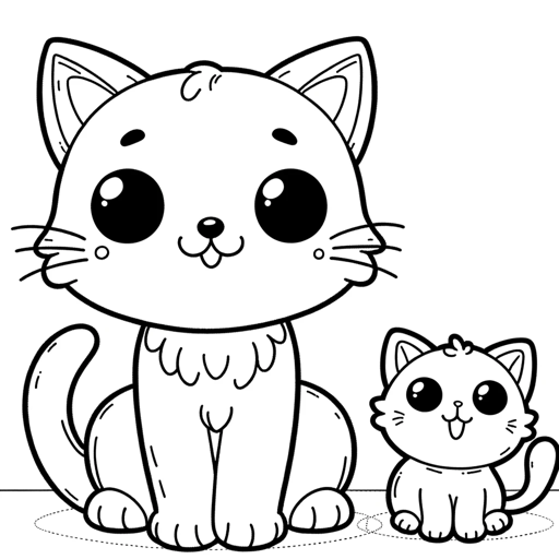 Cute Coloring Pages Of Cats And Kittens logo