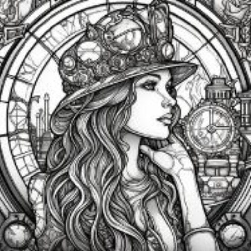 Steampunk Portraits Coloring Book Generator logo