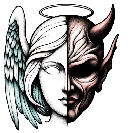 Angel or Demon Human logo