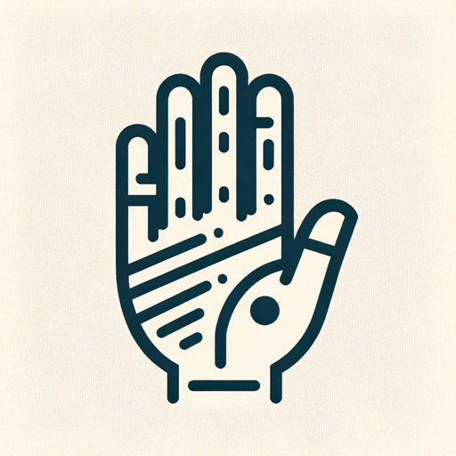 Blind man reads palmistry(盲人看手相) logo