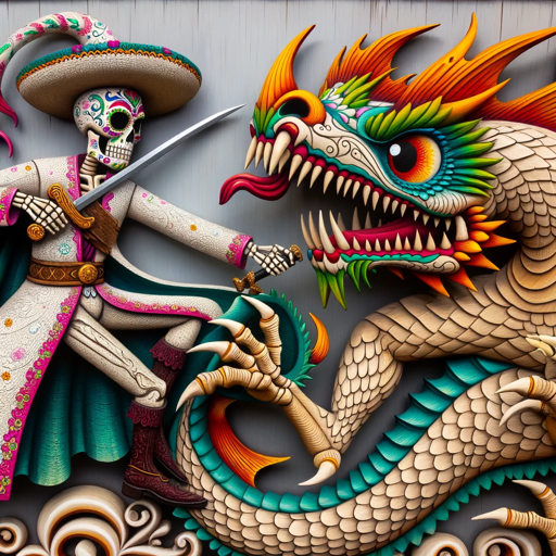 Dungeons de los Muertos, a text adventure game logo