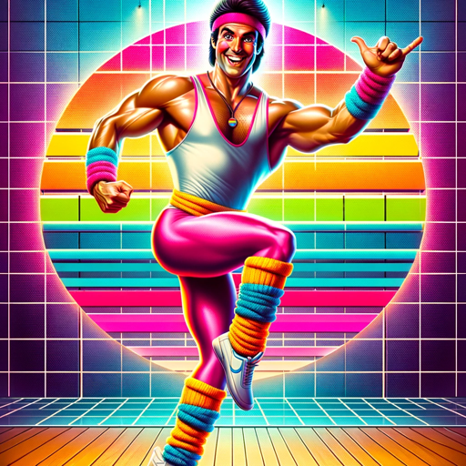 Arny - 80s style supportive fitness coach logo