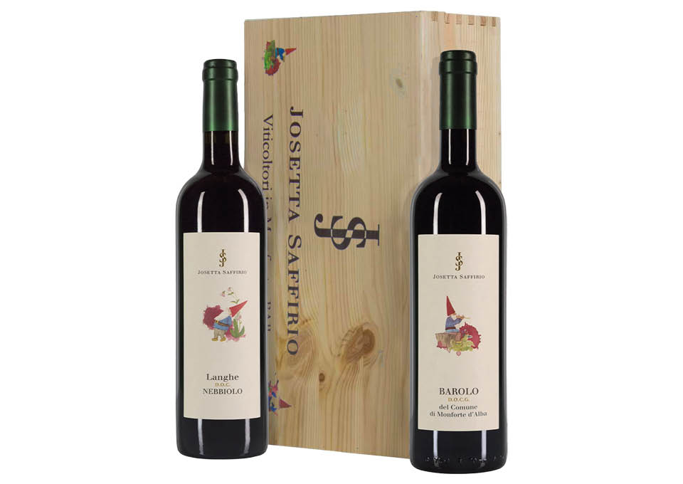 Cassetta in legno Nebbiolo e Barolo Josetta Saffiro