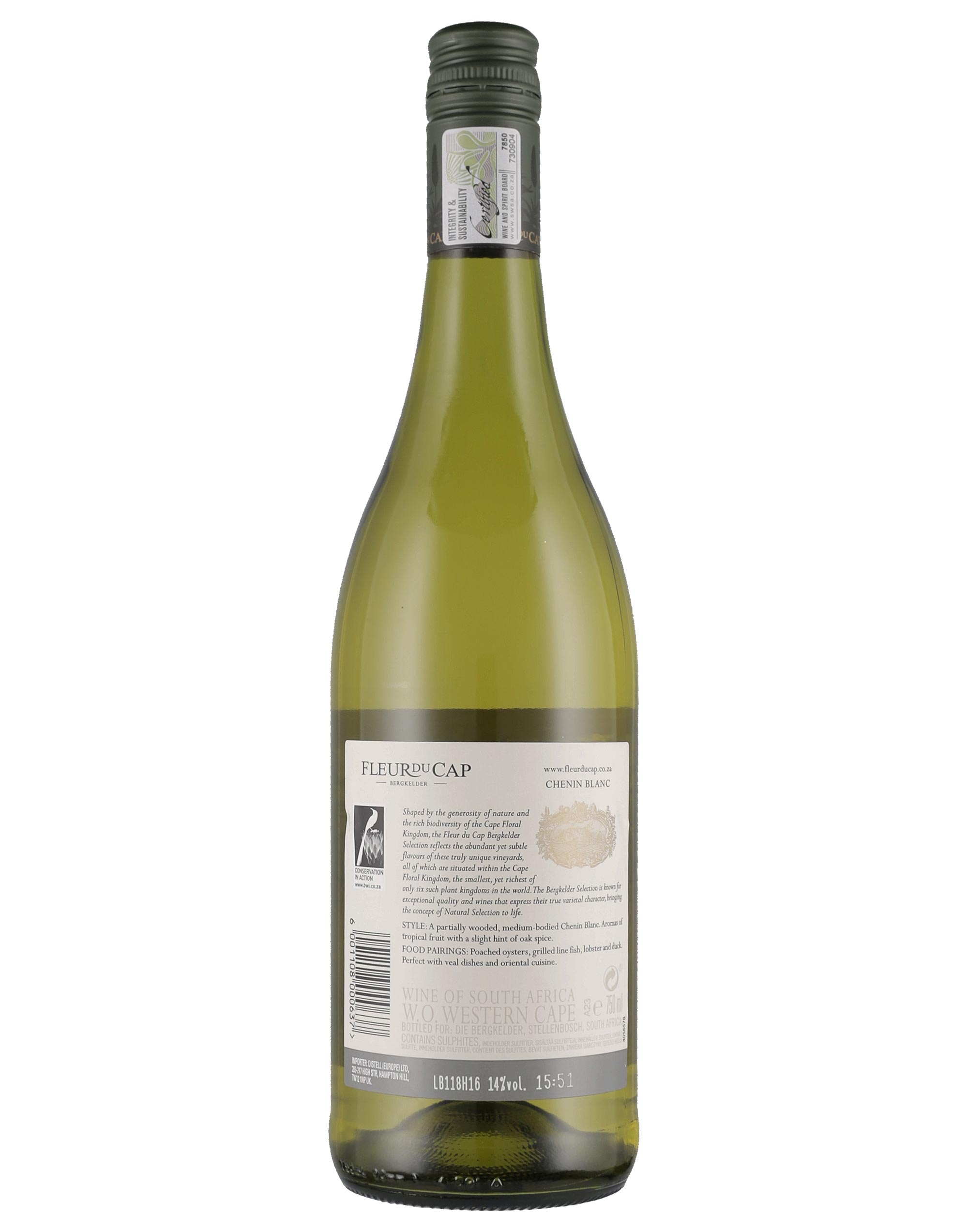 Western Cape WO Chenin Blanc Bergkelder Selection Fleur du Cap 2017...