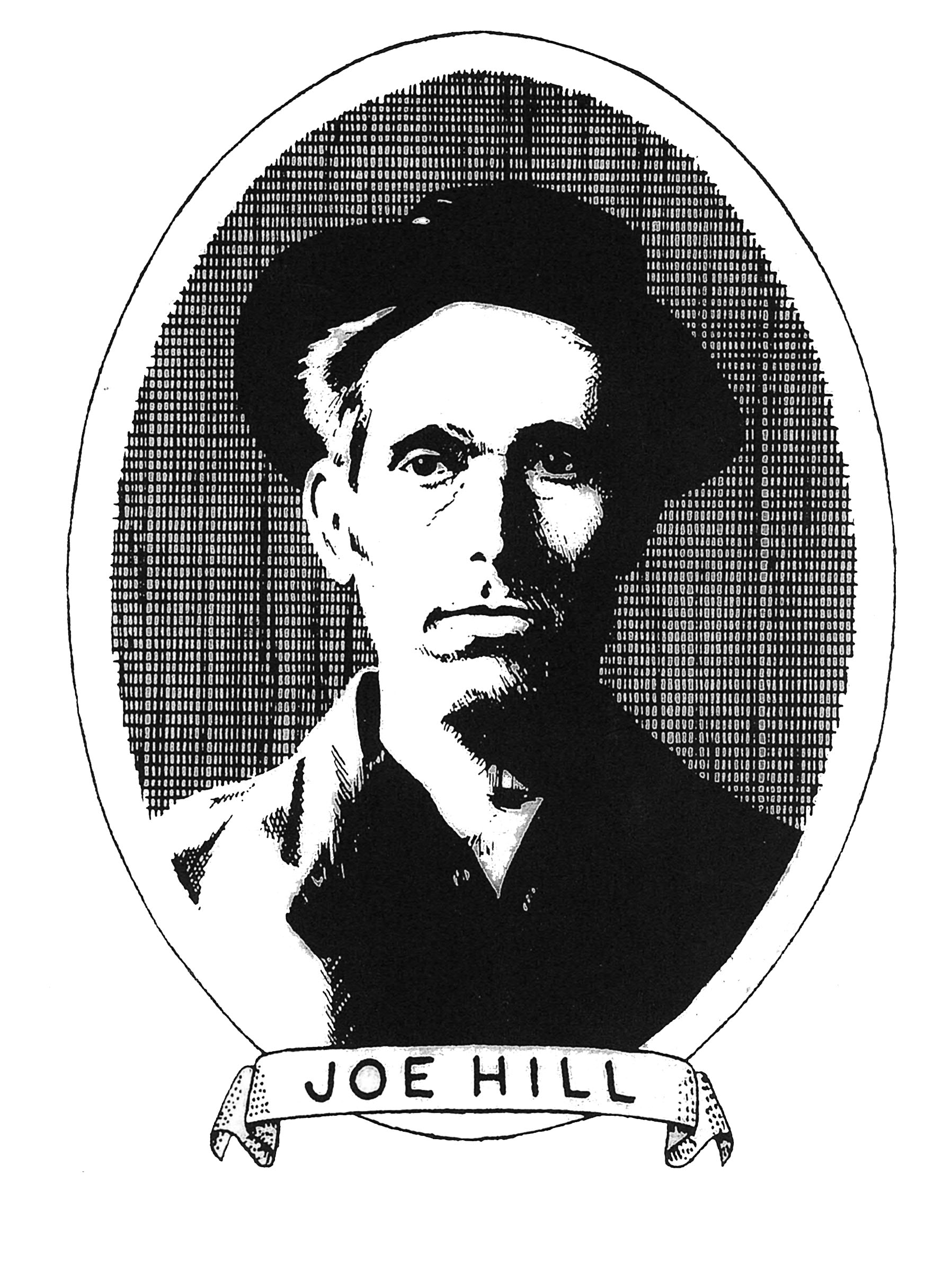 Portrait of Joe Hill, labor activist and songwriter.