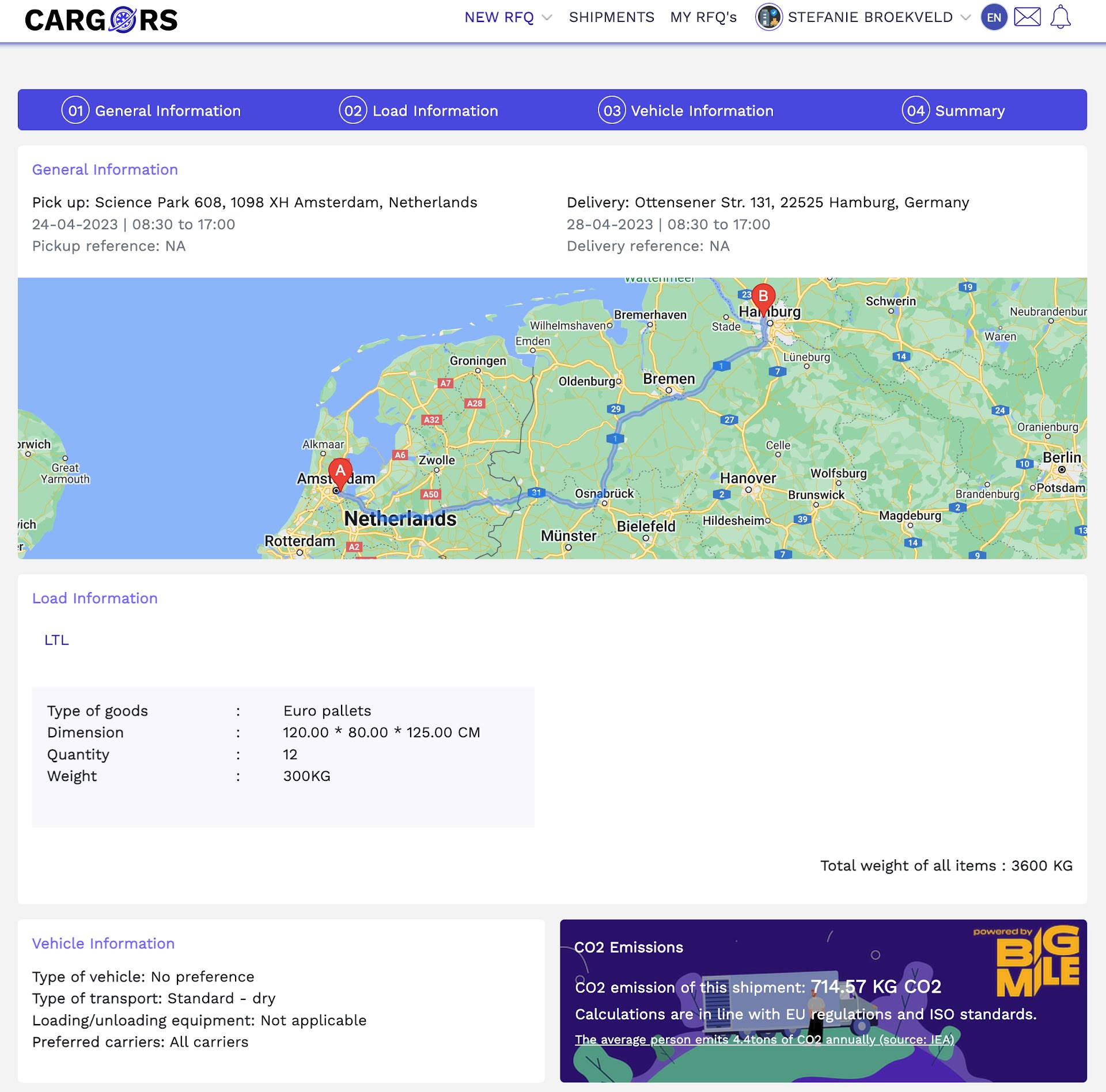 Screenshot Cargors