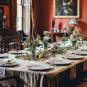 Red is a great color for the dining room