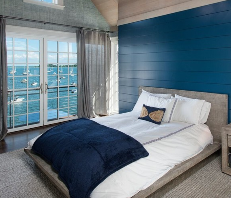 Nautical and white bedding are good together
