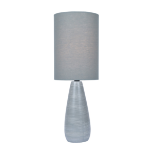 grey lamp with grey shade on white background