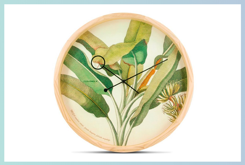 Tropical Leaves wall clock