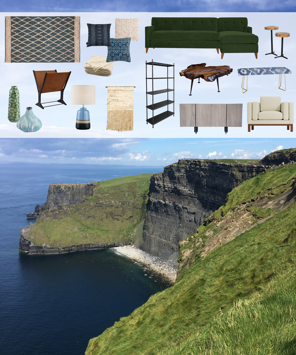 top image of a variety of apt2B items and bottom picture of Ireland