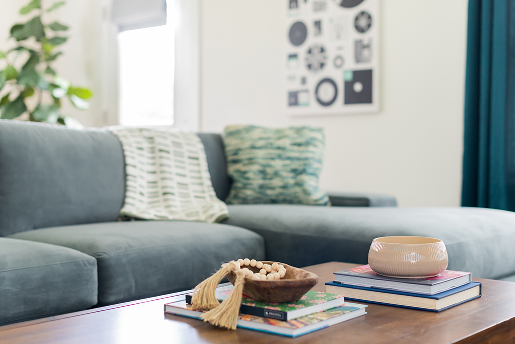 Apt2B Melrose Sleeper Sectional grey Sofa