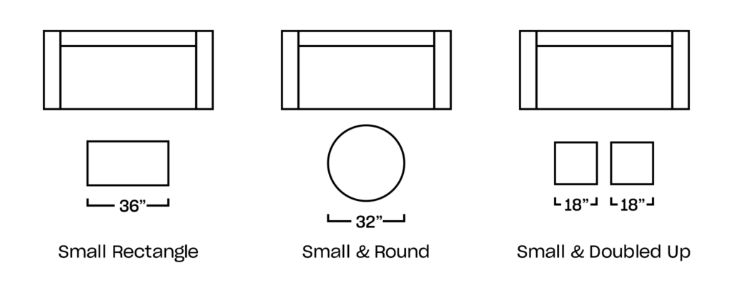 image of sofa and love seat layouts