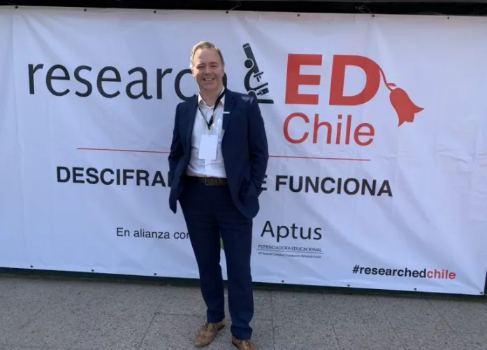 Expositor de la primera edición de researchED