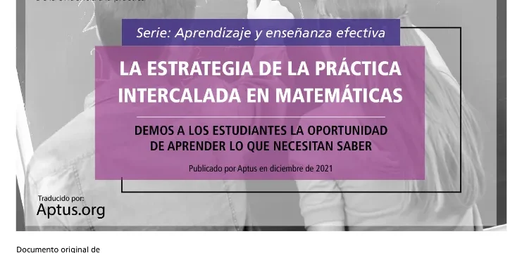 La estrategia de la práctica intercalada en matemáticas