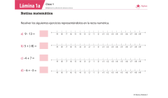 Lámina de planificación de clase matemáticas, octavo básico, uno